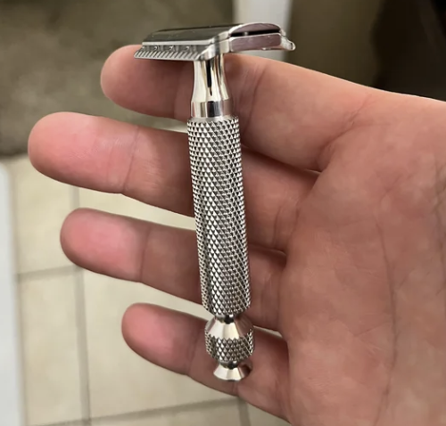 Т-образная бритва Razorock Daily Grooved Standart Ufo, закрытый срез фото 3