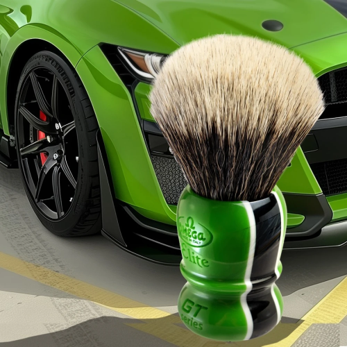 Помазок для бритья Omega Elite GT MB1918 Fiber Shaving Brush, синтетика фото 2