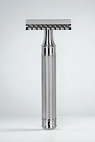 Т-образная бритва с открытым срезом Muehle R41 Grande, нержавеющая сталь