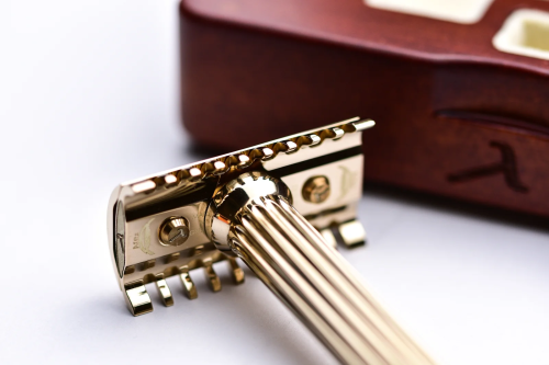 Т-образная бритва с открытым срезом Lambda Razors Ares v2 Bronze фото 3