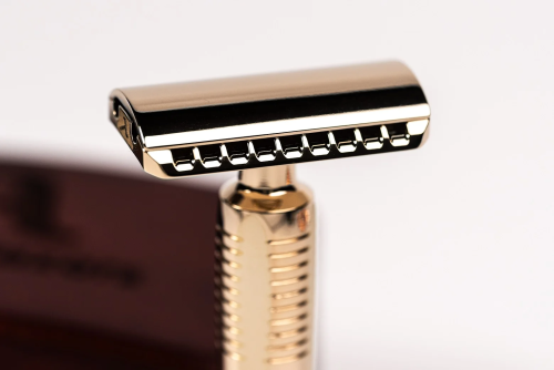 Т-образная бритва с закрытым срезом Lambda Razors Athena Bronze фото 8