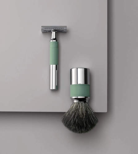 Помазок для бритья Muehle Neo 21 NEO 04 Salvia Green, синтетика фото 5