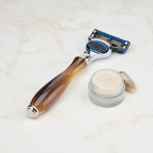 Станок для бритья Truefitt&Hill Wellington Faux Horn Fusion, коричневый фото 4