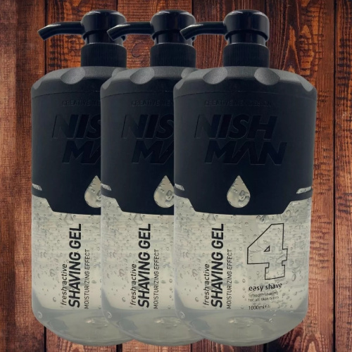 Гель для бритья Nishman Shaving Gel №4 Fresh Active, 1000 мл фото 4