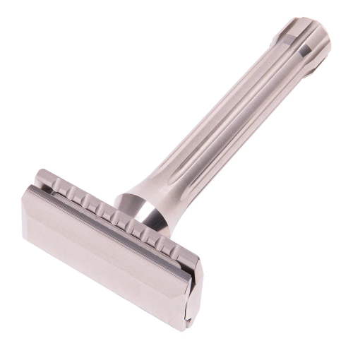 Т-образная бритва с закрытым срезом Blackland Blackbird Stainless Steel Safety Bar, Machined Finish фото 2