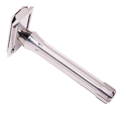 Т-образная бритва с открытым срезом Blackland Blackbird Stainless Steel Open Comb, Polished Finish фото 2