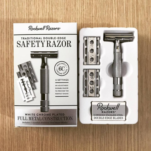 Т-образная бритва Rockwell Razors 6C, белый хром