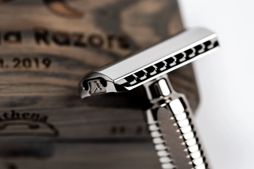 Т-образная бритва с закрытым срезом Lambda Razors Athena Stainless Steel фото 4