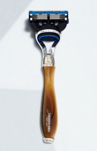 Станок для бритья Truefitt&Hill Wellington Faux Horn Fusion, коричневый
