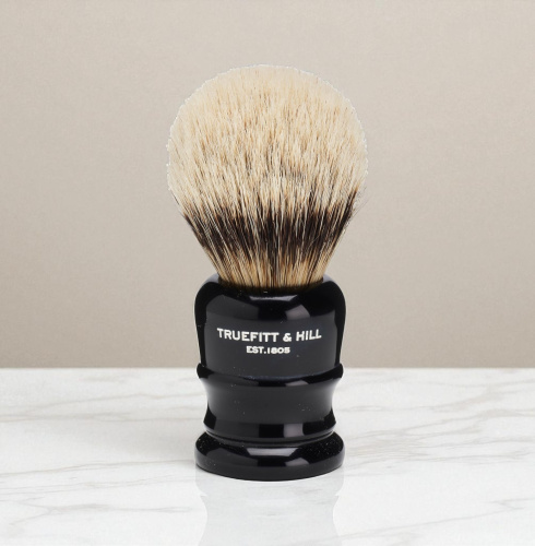 Помазок для бритья Truefitt&Hill Wellington Faux Ebony Super Badger Brush, барсук фото 2