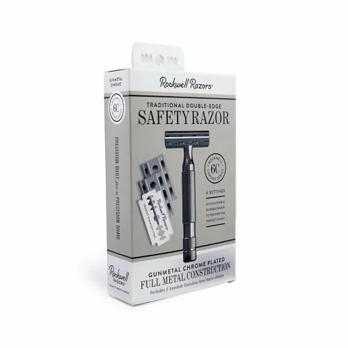 Т-образная бритва Rockwell Razors 6C, темный хром фото 7