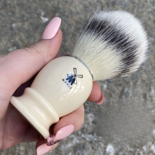 Помазок для бритья Muehle Silvertip Fibre смола, синтетика (узел М) фото 2
