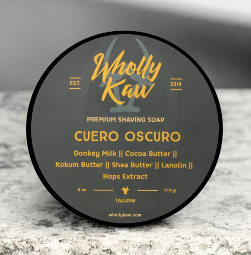 Мыло для бритья Wholly Kaw Cuero Oscuro Shaving Soap, 114 гр.