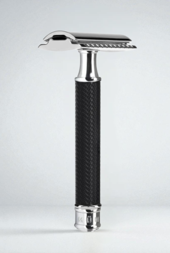 Т-образная бритва с открытым срезом Muehle Traditional R41, черный хром