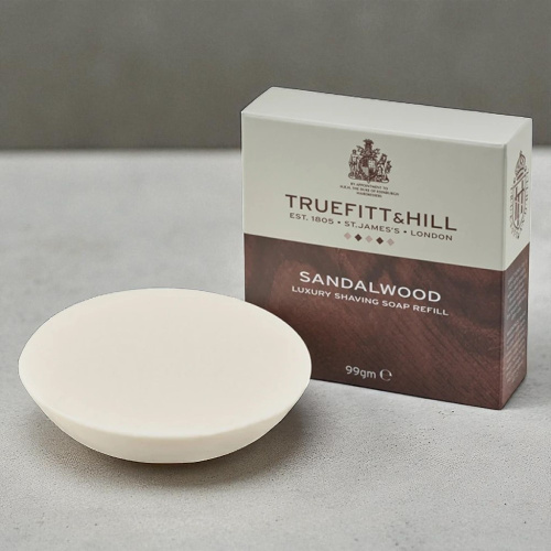 Мыло для бритья Truefitt & Hill Sandalwood Shaving Soap (сменный блок), 100 гр.