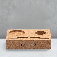 Пробковая подставка Tatara для бритвы, помазка и лезвий