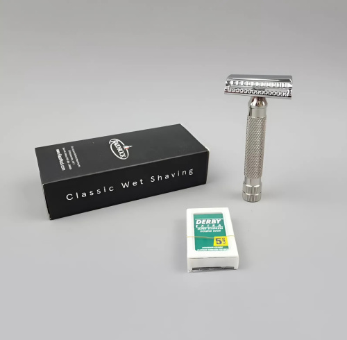 Т-образная бритва RazoRock German Slant 37 HD, косой срез фото 3