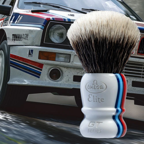 Помазок для бритья Omega Elite GT MB1923 Fiber Shaving Brush, синтетика фото 2