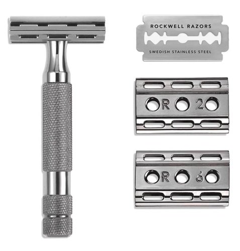 Т-образная бритва Rockwell Razors 6C, темный хром фото 2