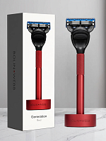 Станок для бритья Bolin Webb Generation Red & Stand с подставкой, система Fusion