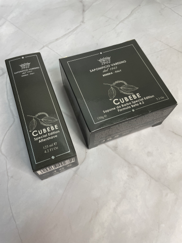 Набор Saponificio Varesino Cubebe: мыло для бритья (150 гр) и бальзам после бритья (125 мл) фото 4
