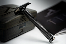 Т-образная бритва с открытым срезом Lambda Razors Ares v2 Stainless Steel DLC