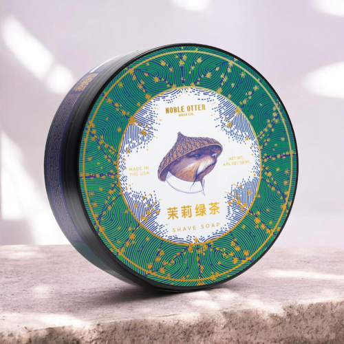 Мыло для бритья Noble Otter Jasmine Green Tea Shaving Soap, 118 мл фото 3