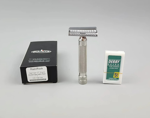 Т-образная бритва RazoRock German Slant 37 HD, косой срез фото 4