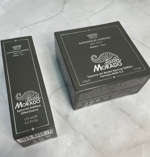 Набор Saponificio Varesino Morado: мыло для бритья (150 гр) и бальзам после бритья (125 мл) фото 4
