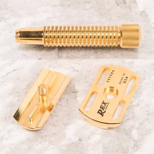 Т-образная бритва Rex Envoy Gold, closed comb фото 4