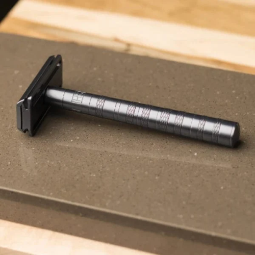 Т-образная бритва с закрытым срезом Henson Aluminum Aggressive Grey фото 2