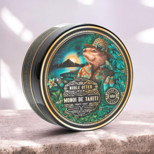 Мыло для бритья Noble Otter Monoi de Tahiti Shaving Soap, 118 мл фото 4