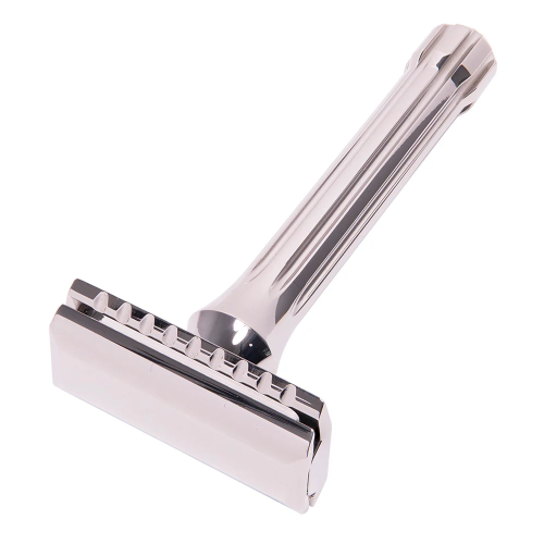 Т-образная бритва с открытым срезом Blackland Blackbird Stainless Steel Open Comb, Polished Finish фото 3