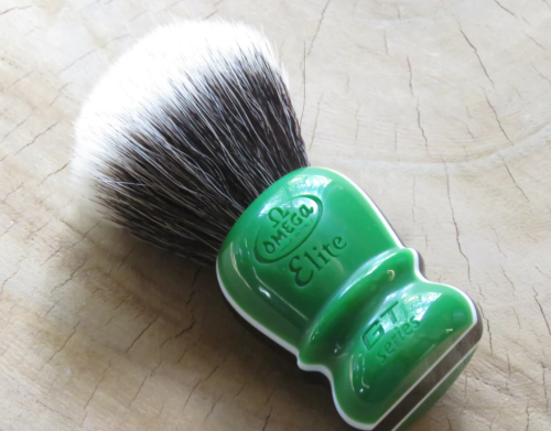 Помазок для бритья Omega Elite GT MB1918 Fiber Shaving Brush, синтетика фото 3