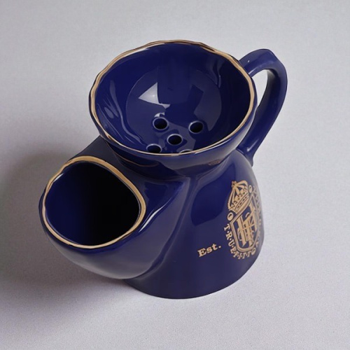 Чаша для бритья в комплекте с мылом Truefitt&Hill Navy Shaving Mug, синяя фото 3