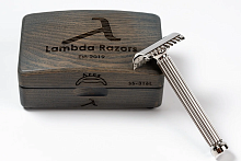 Т-образная бритва с открытым срезом Lambda Razors Ares v2 Stainless Steel