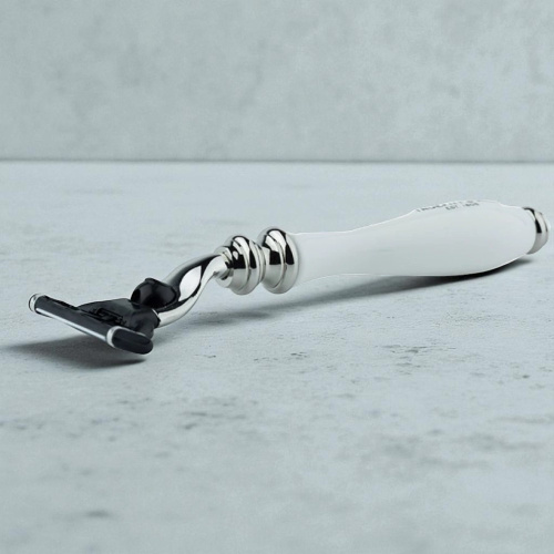 Станок для бритья Truefitt&Hill Wellington Faux Porcelain Mach 3, белый фото 2