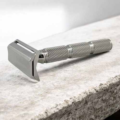 Т-образная бритва Razorock Daily Smooth Standart Super Knurl, закрытый срез фото 2