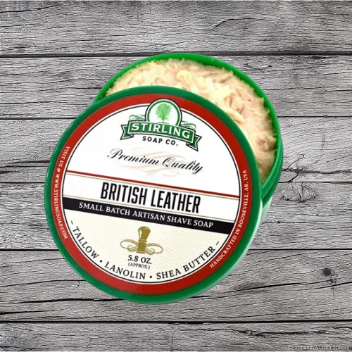 Barber-Jovan.ru - Мыло для бритья Stirling British Leather, 170 мл
