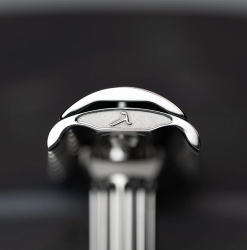 Т-образная бритва с открытым срезом Lambda Razors Ares v1 Titanium Polished фото 4