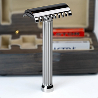 Т-образная бритва с открытым срезом Lambda Razors Ares v1 Stainless Steel