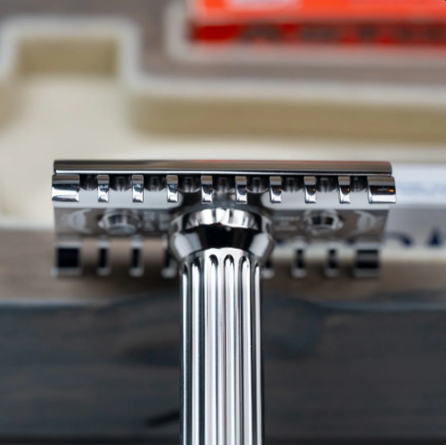 Т-образная бритва с открытым срезом Lambda Razors Ares v1 Stainless Steel фото 8