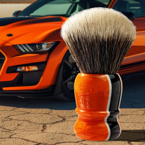 Помазок для бритья Omega Elite GT MB1919 Fiber Shaving Brush, синтетика фото 2