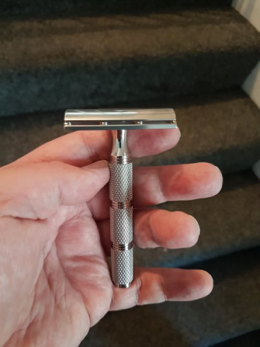 Т-образная бритва Razorock Daily Smooth Plus Super Knurl, закрытый срез фото 3