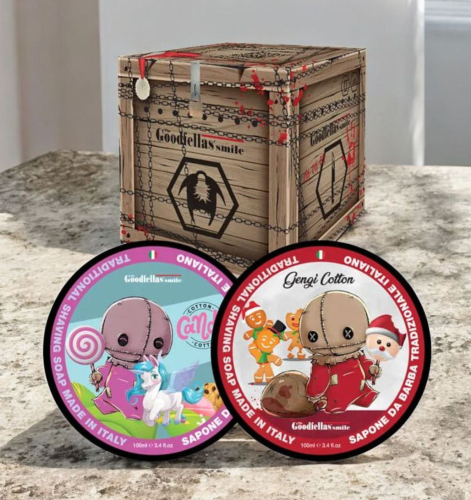 Мыло для бритья The Goodfellas' Smile Gengi and Candy Christmas Limited Edition Shaving Soaps, набор 2 шт. по 100 мл
